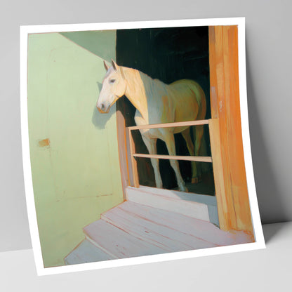 Sunlight and Shadows horse stable art print