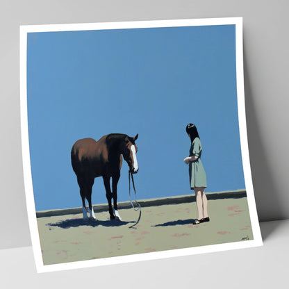 The Quiet Exchange horse & rider art print