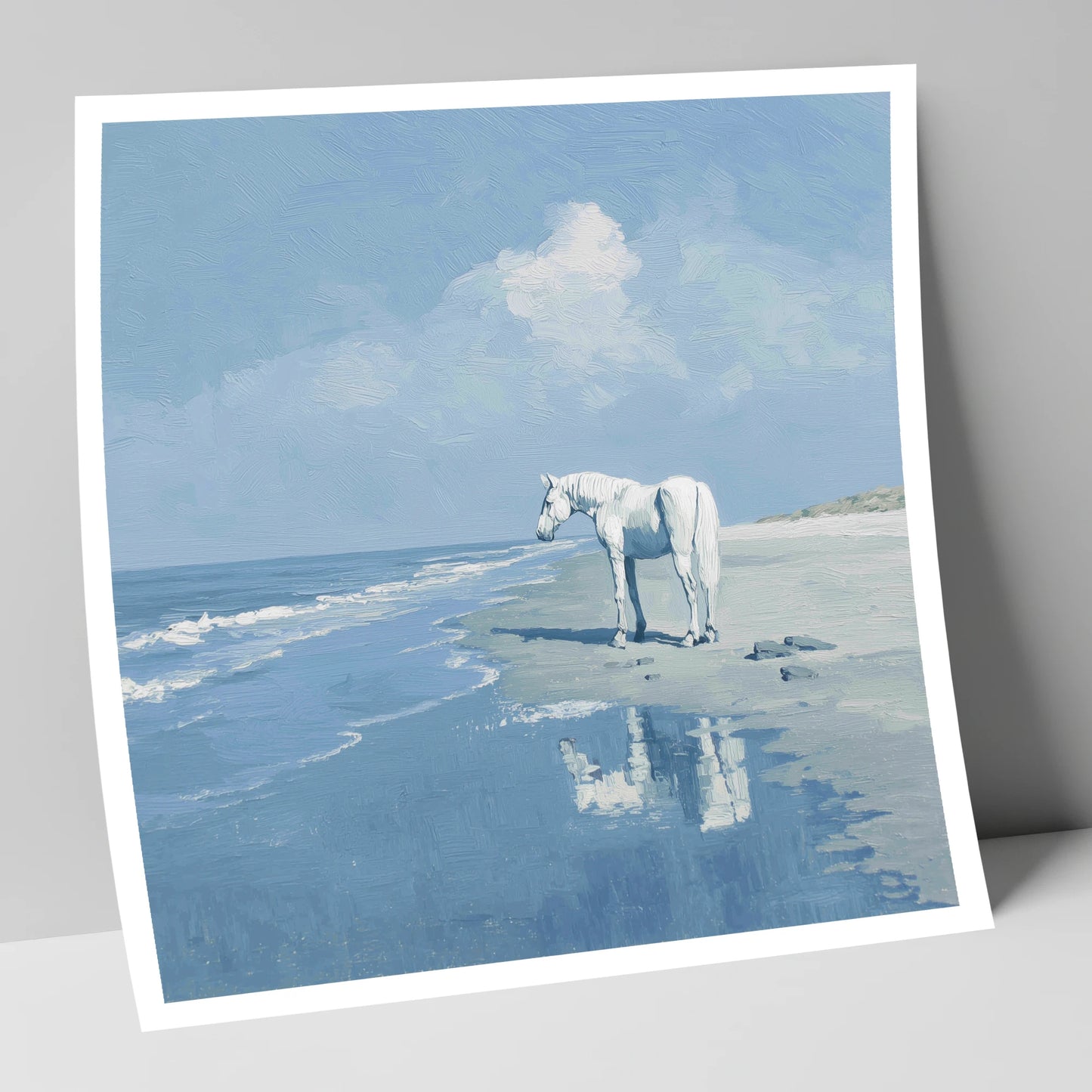 Reflections at Ebb Tide horse landscape art print