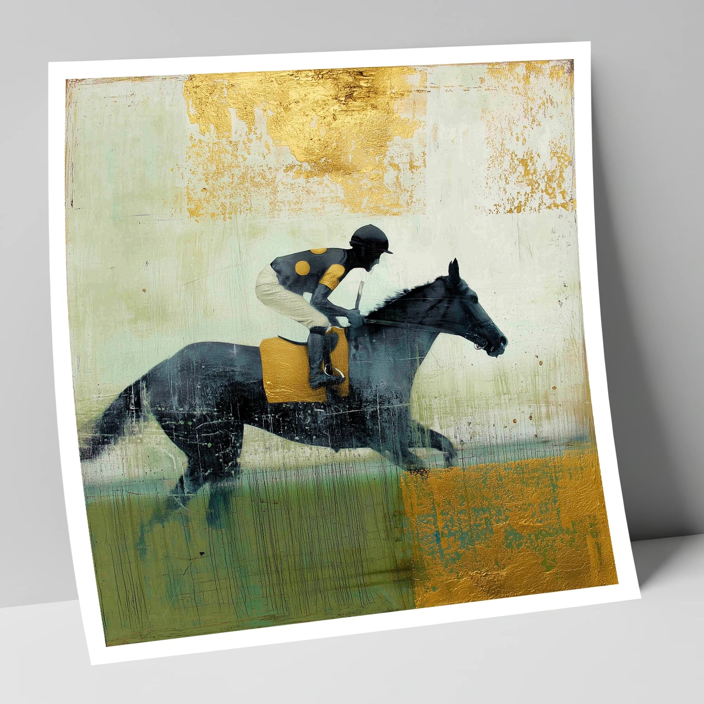 The Golden Furlong racing horse art print
