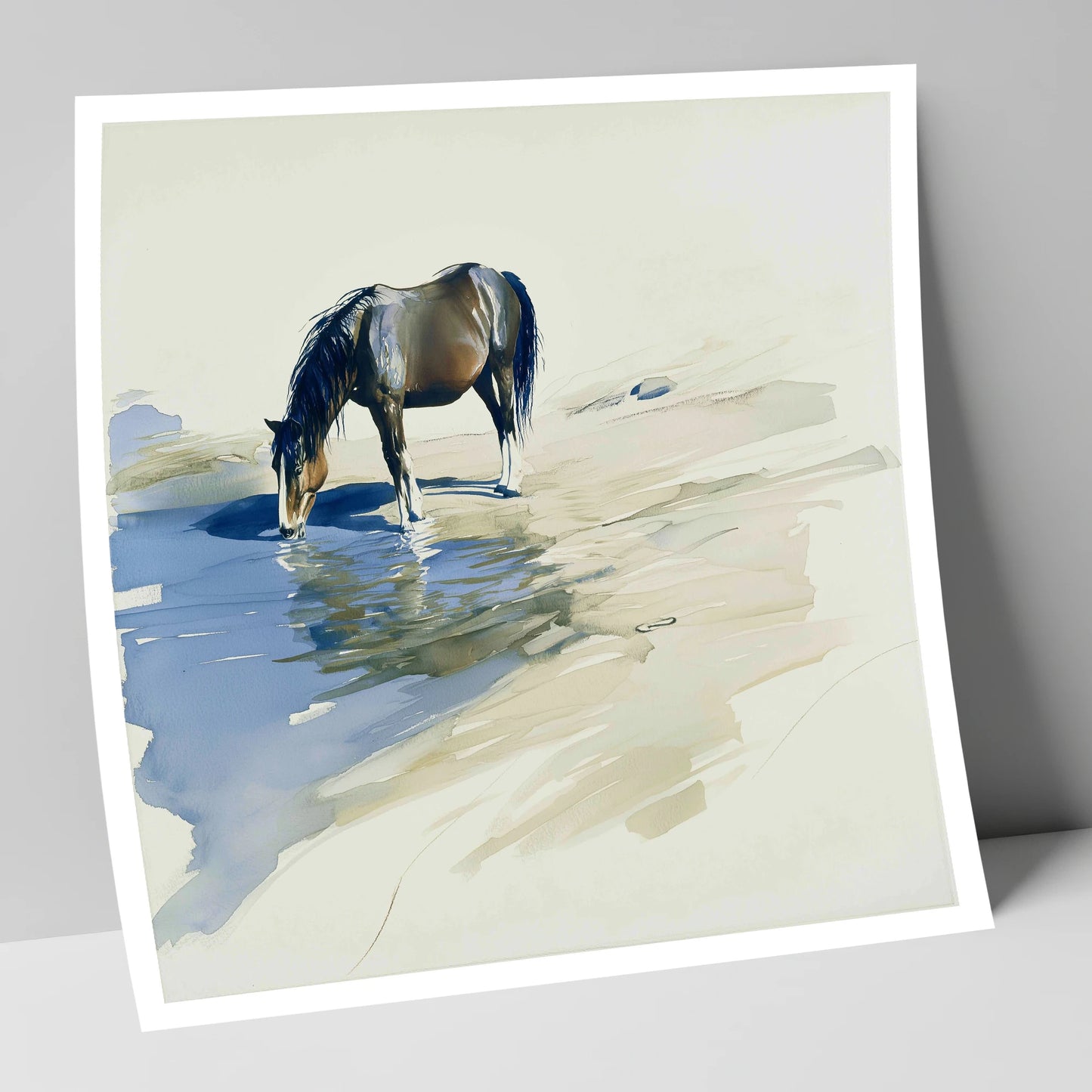 Quiet Reflection wild horses art print