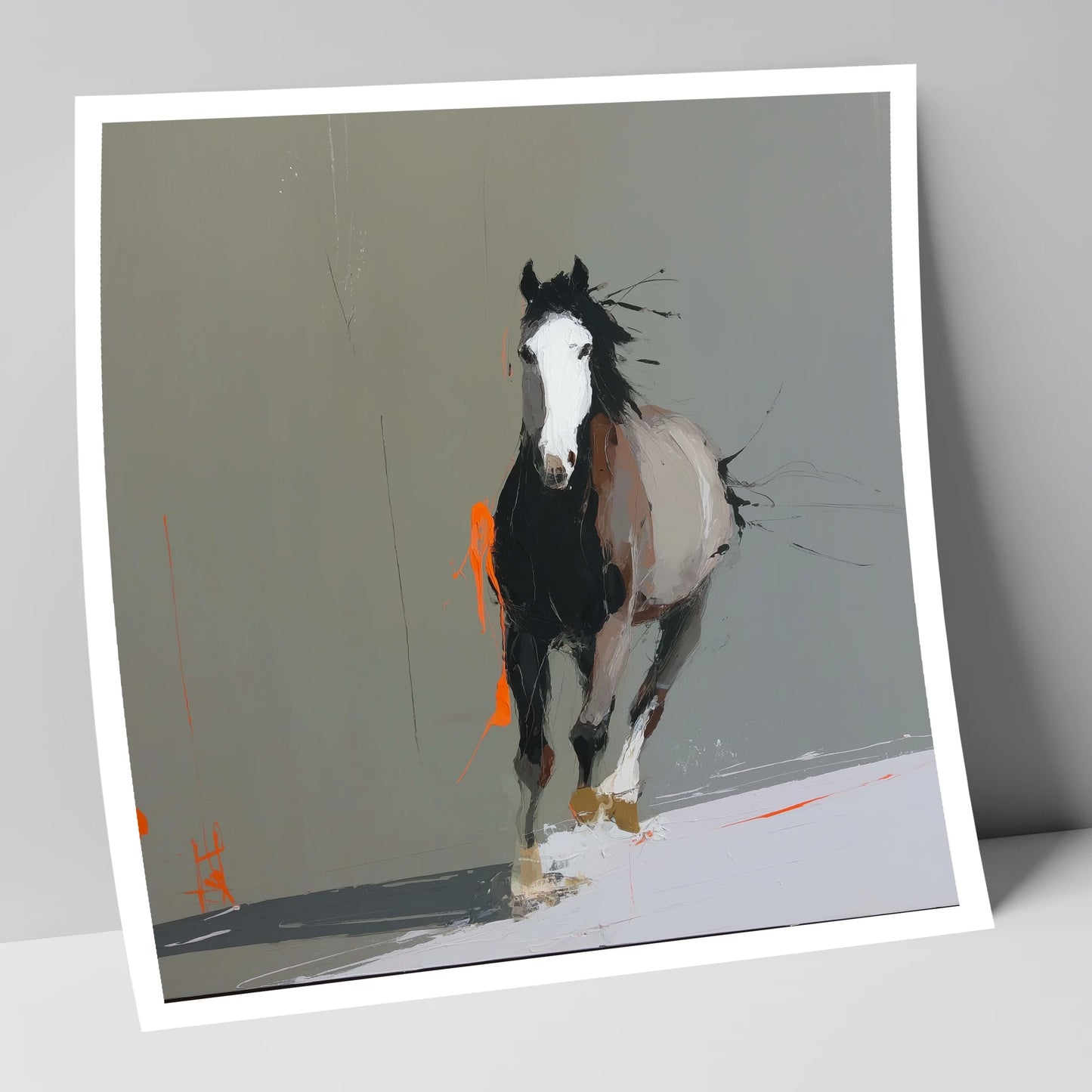 Striking Forward Impulse horse portrait art print