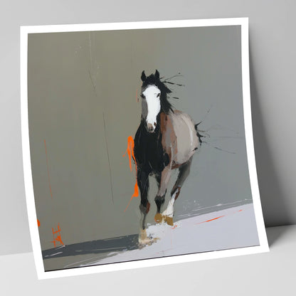 Striking Forward Impulse horse portrait art print