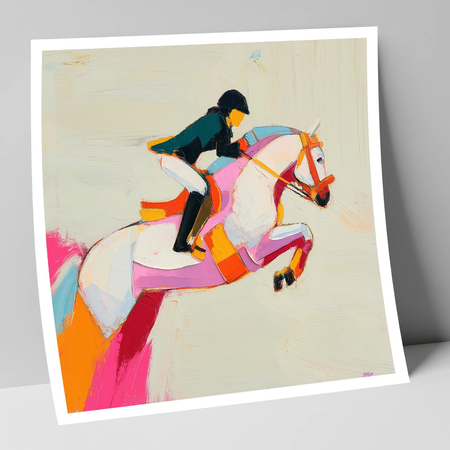 Vivid Bascule show jumping horse art print