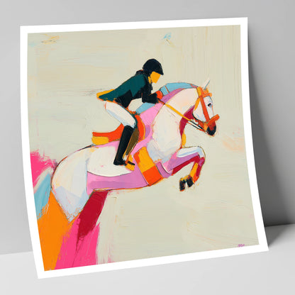 Vivid Bascule show jumping horse art print