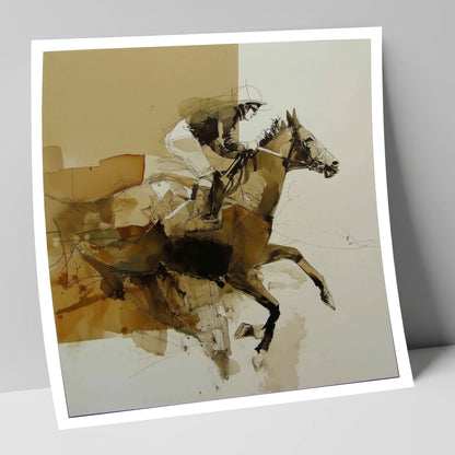 The Full Stretch racing horse art print