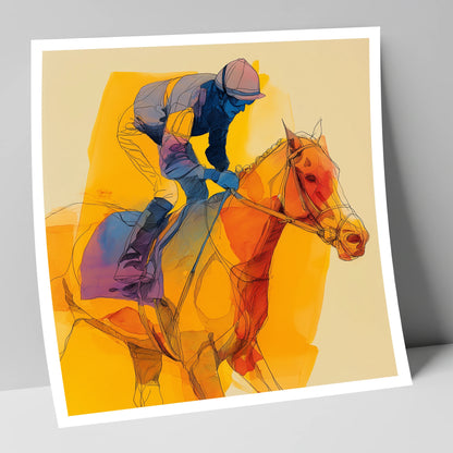 The Final Furlong racing horse art print