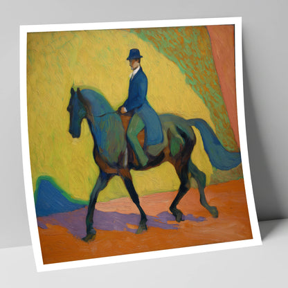 Vibrant Dressage Rhythm dressage horse art print