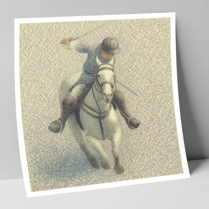 Midfield Precision polo horse art print