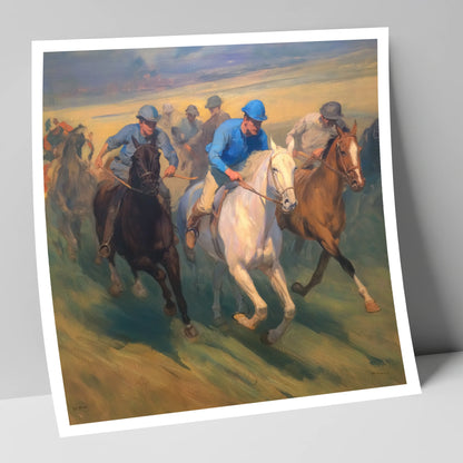 The Blue Silks racing horse art print