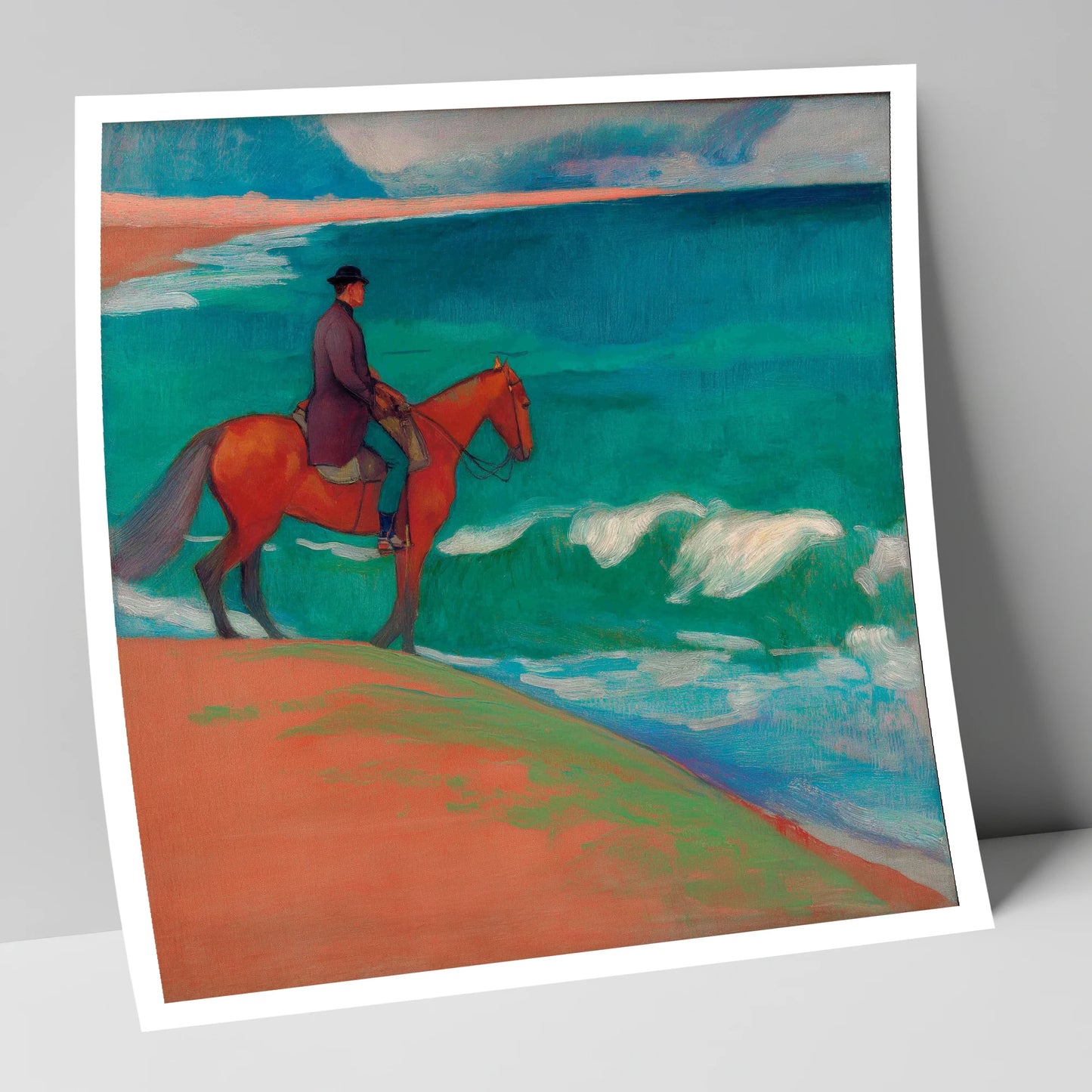 Chestnut By The Emerald Shore horse landscape art print