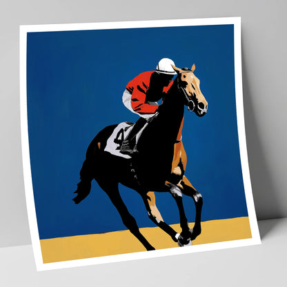 Gallop in Scarlet racing horse art print