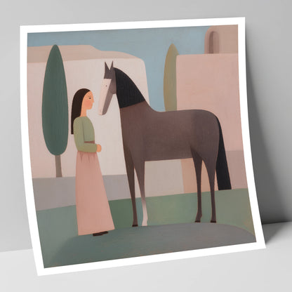 Timeless Connection horse & rider art print