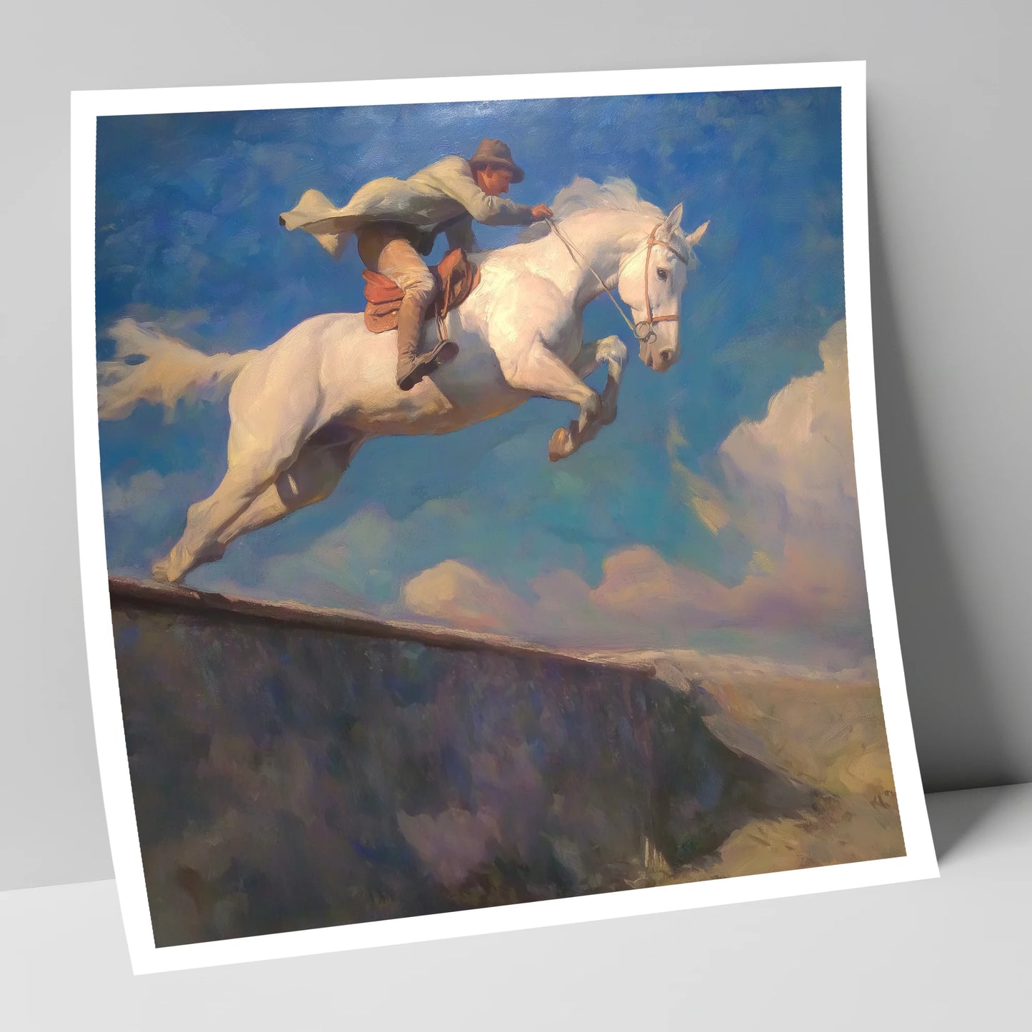 Skyward Bound show jumping horse art print
