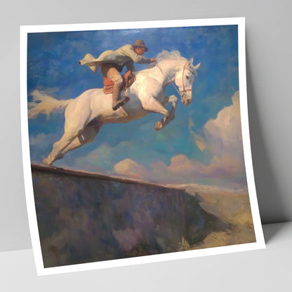 Skyward Bound show jumping horse art print
