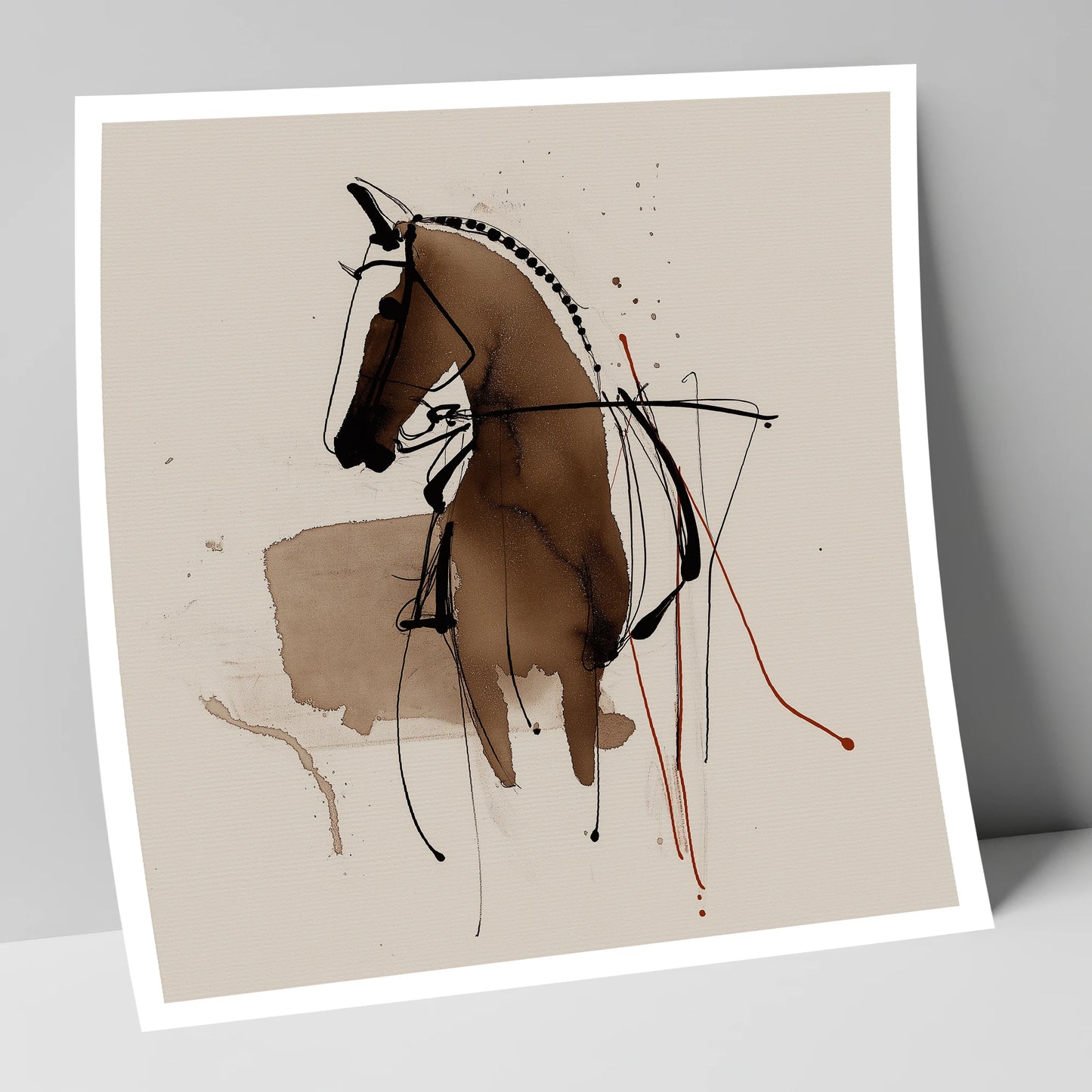 The Collected Frame dressage horse art print