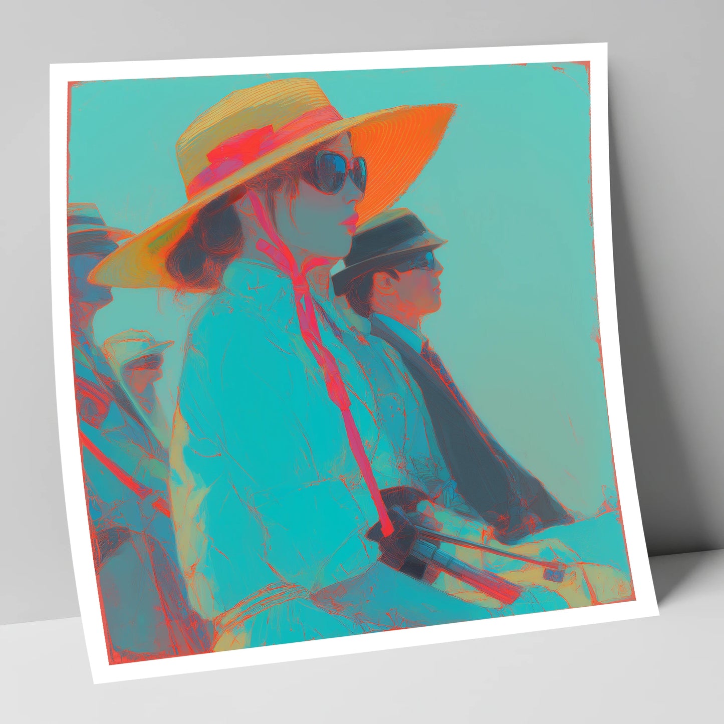 Grandstand Glamour racing horse art print