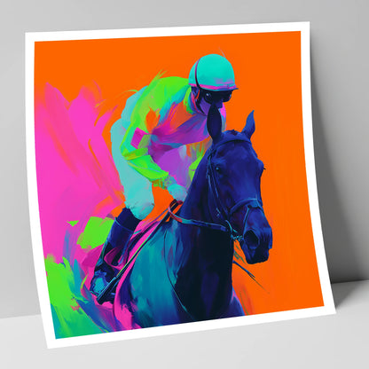 Velocity in Colour racing horse art print