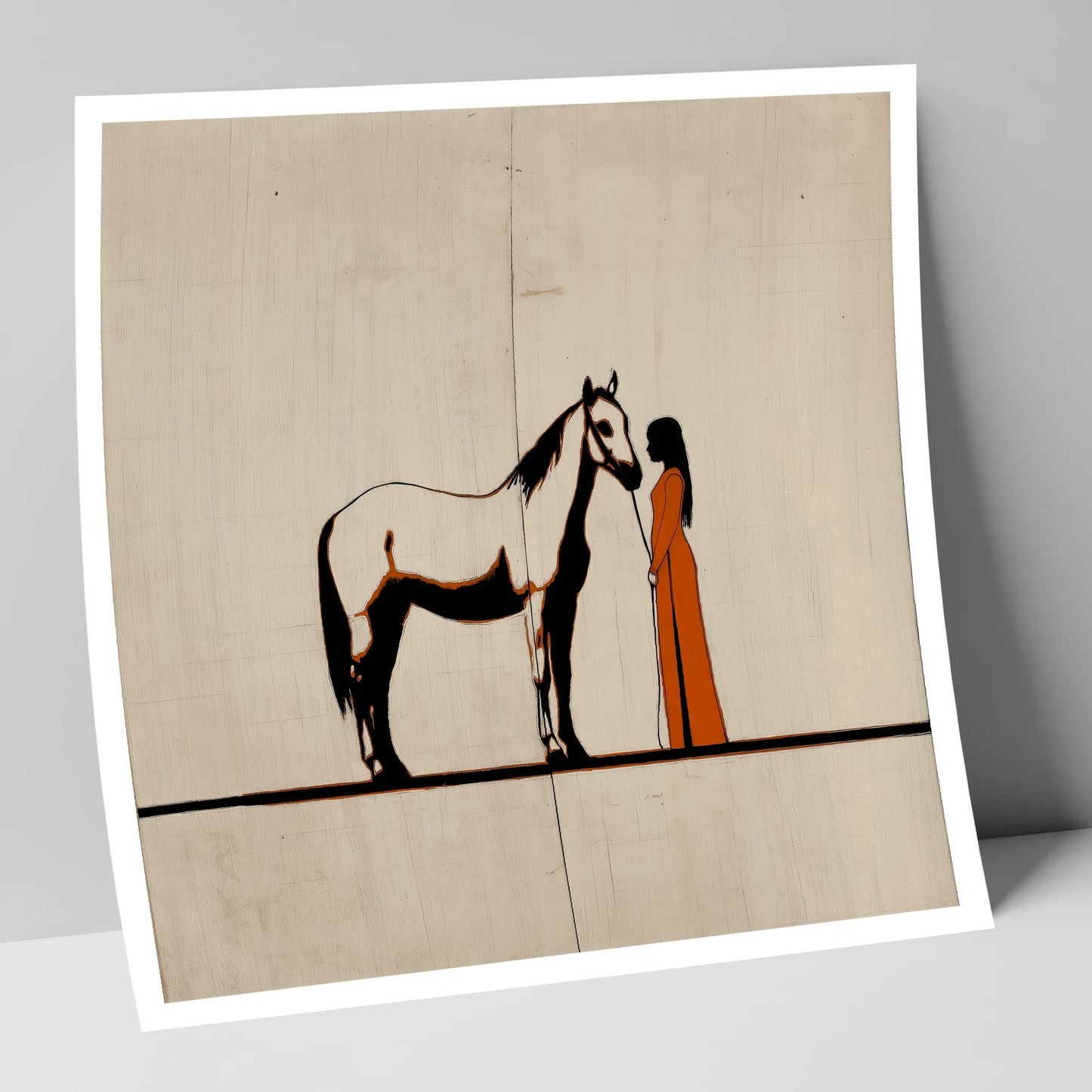 Quiet Connection horse & rider art print