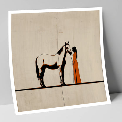 Quiet Connection horse & rider art print