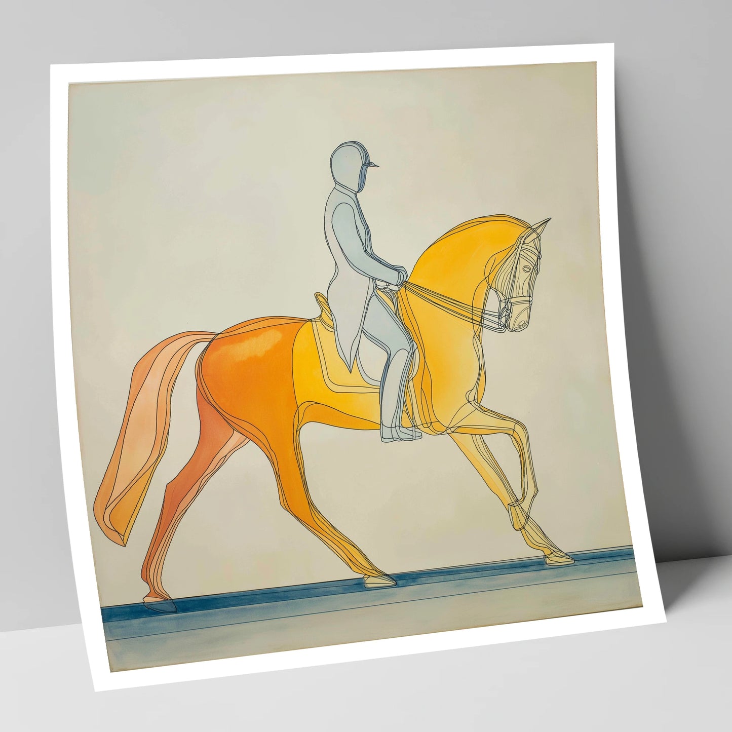 Golden Dressage Cadence dressage horse art print