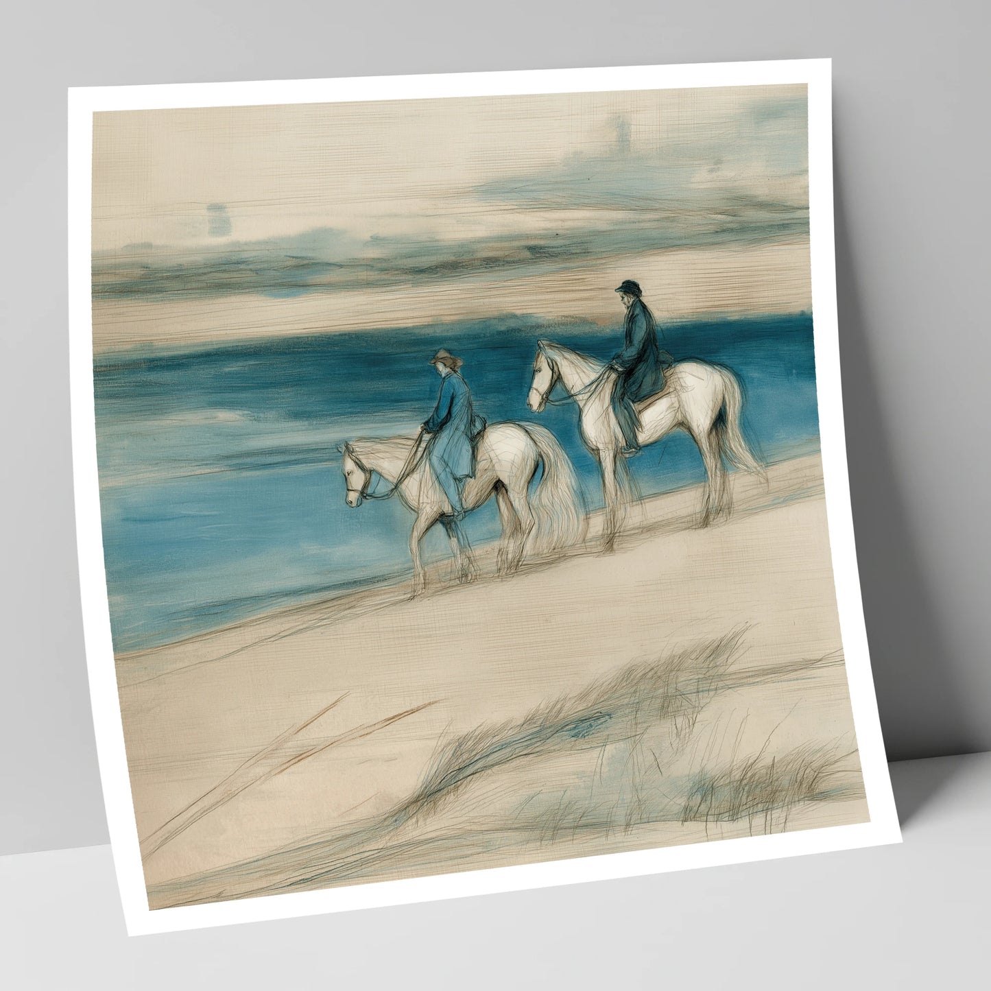 Tide Line Companions beach horse art print