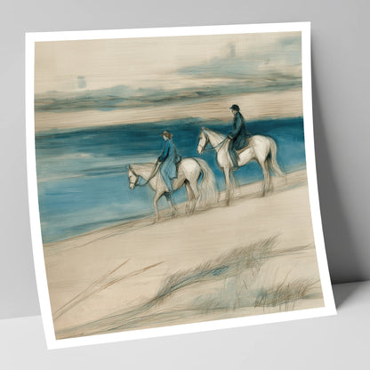 Tide Line Companions beach horse art print