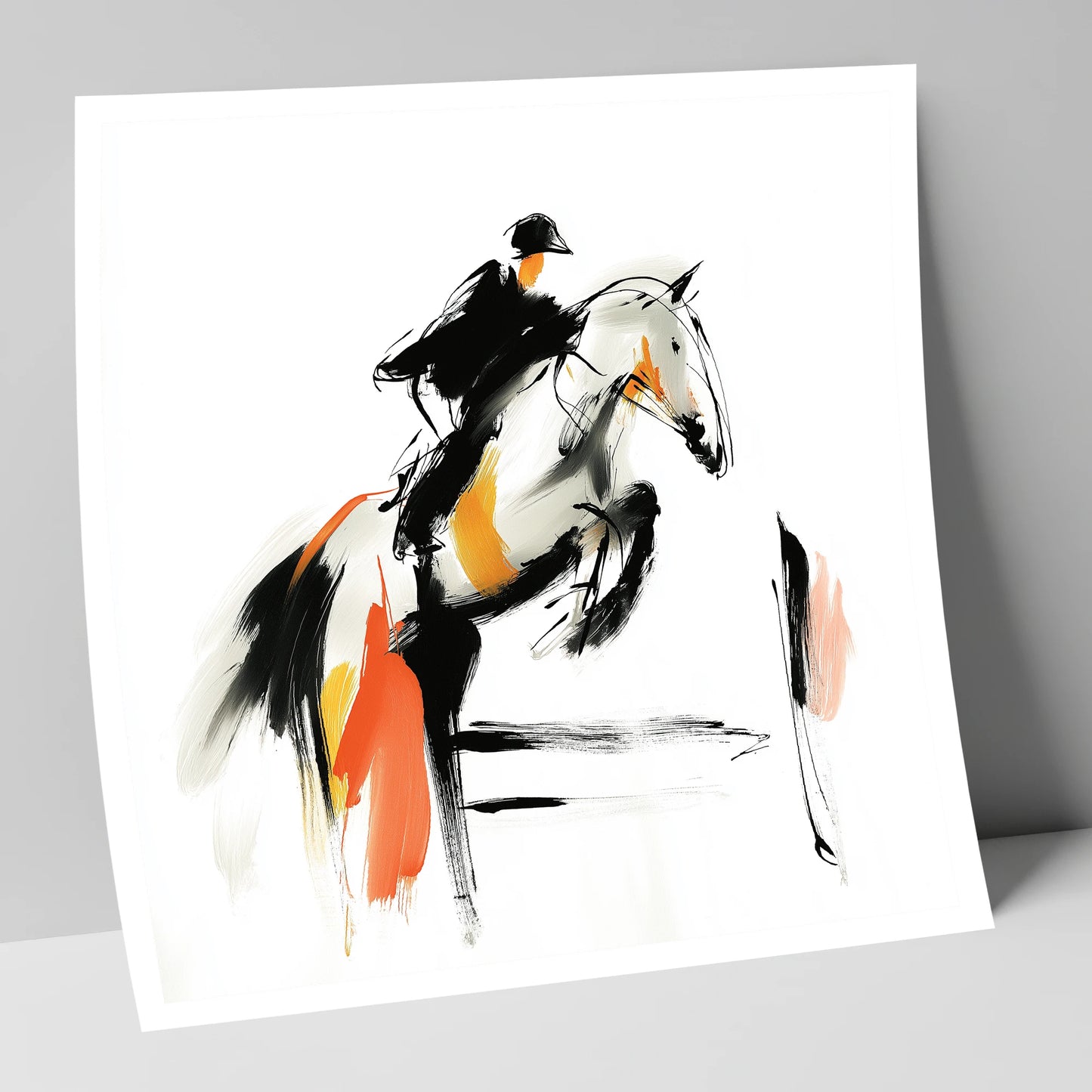 Spirited Ascent show jumping horse art print