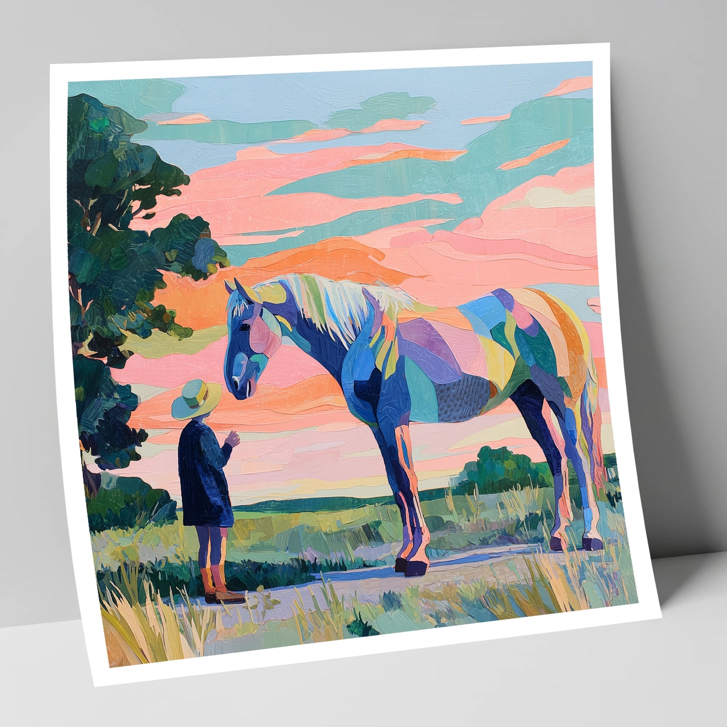 Vivid Connection horse & rider art print