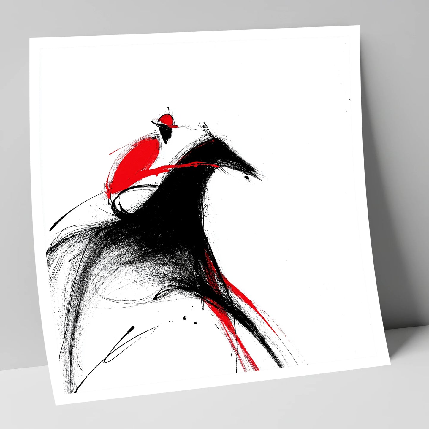 Crimson Pace racing horse art print