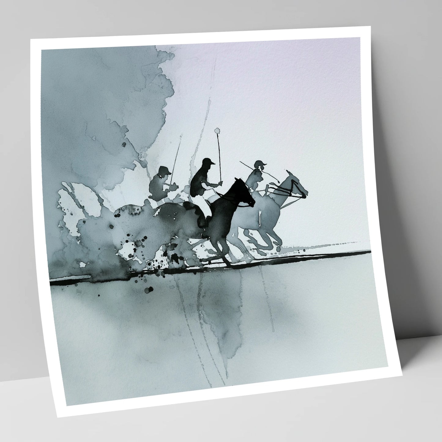Shadows of the Chukka polo horse art print