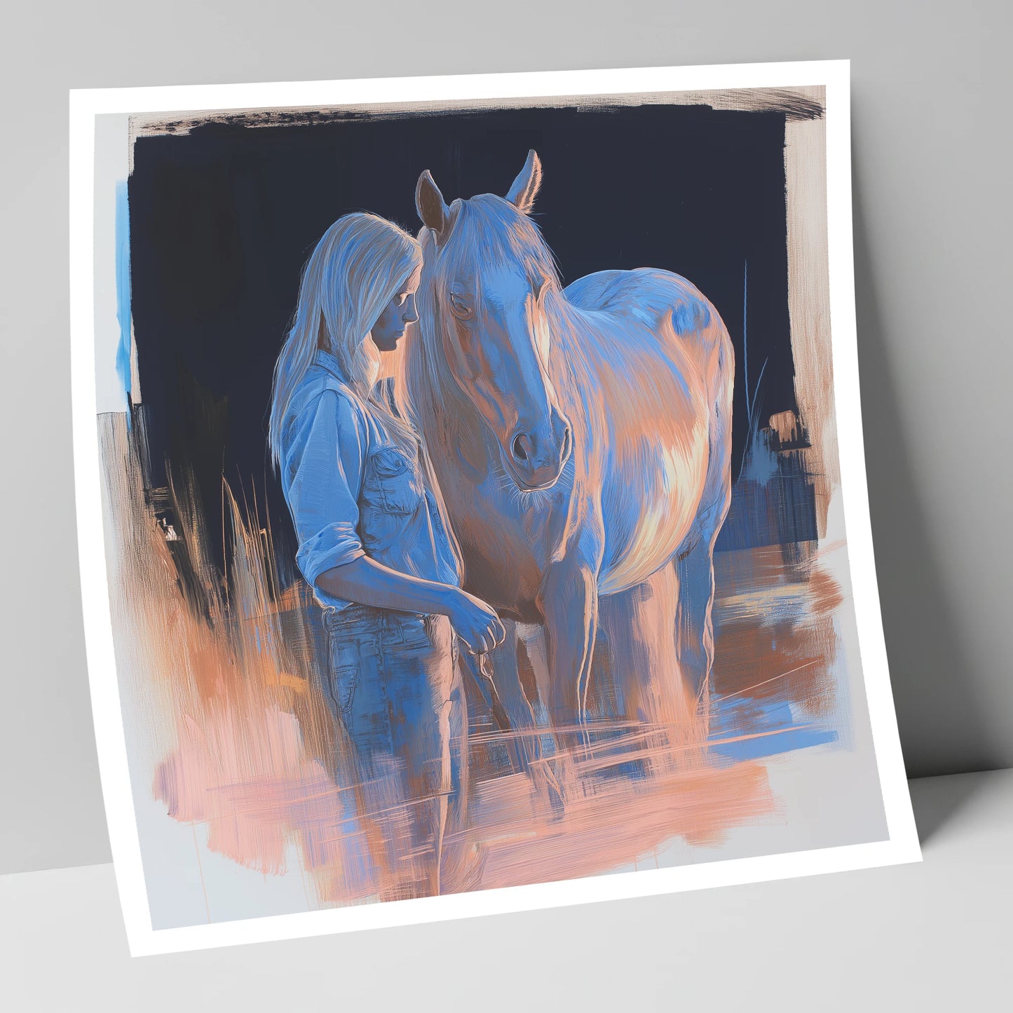 A Quiet Understanding horse & rider art print