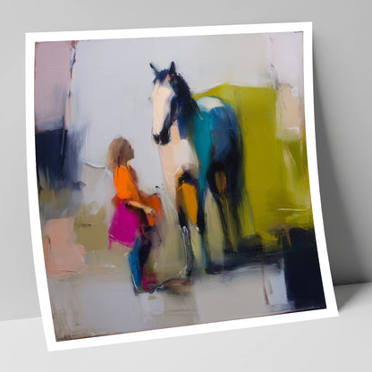 A Bold Understanding horse & rider art print
