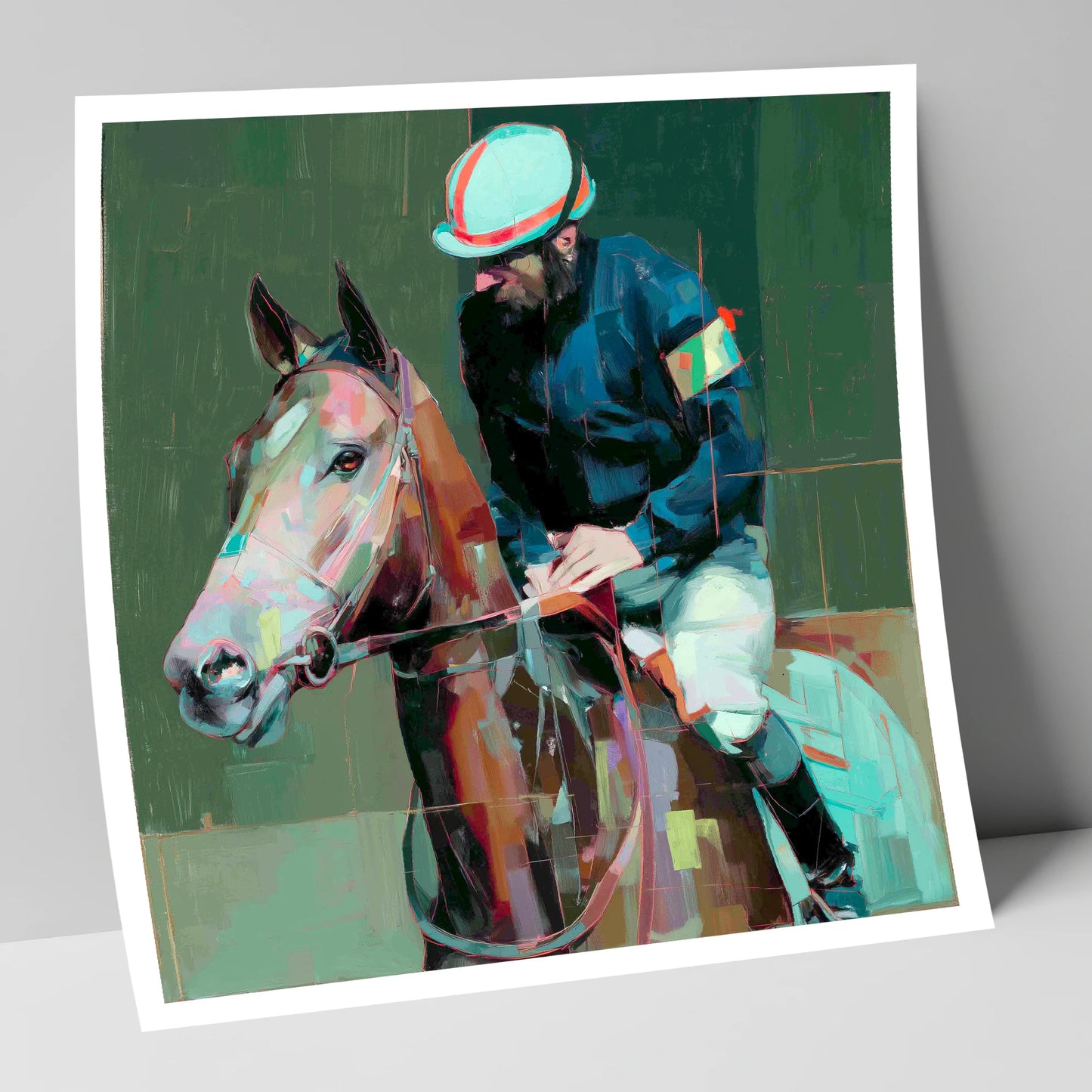 Quiet Intensity racing horse art print