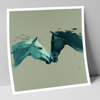 Kindred Spirits horse portrait art print