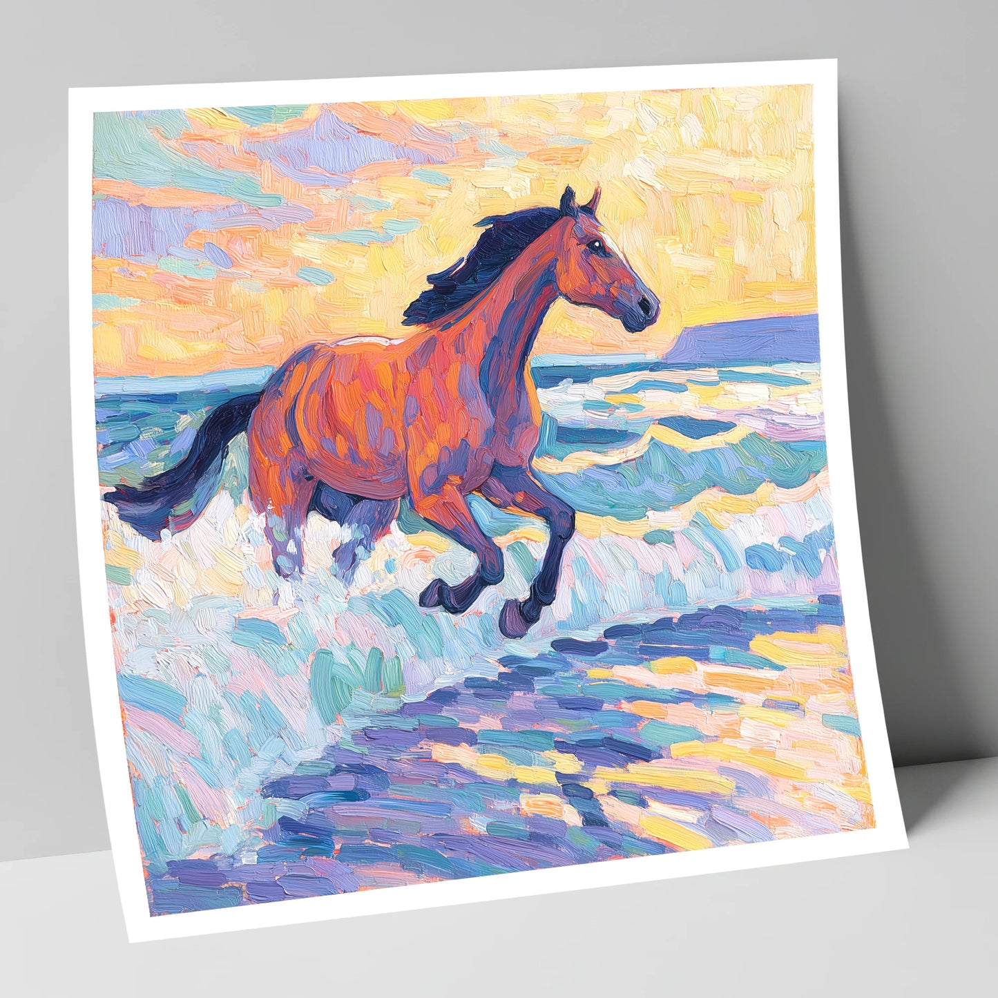 Painted Tide Canter beach horse art print
