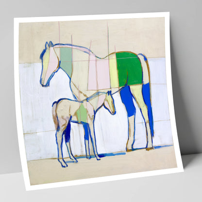 Structural Equine Harmony mare & foal art print