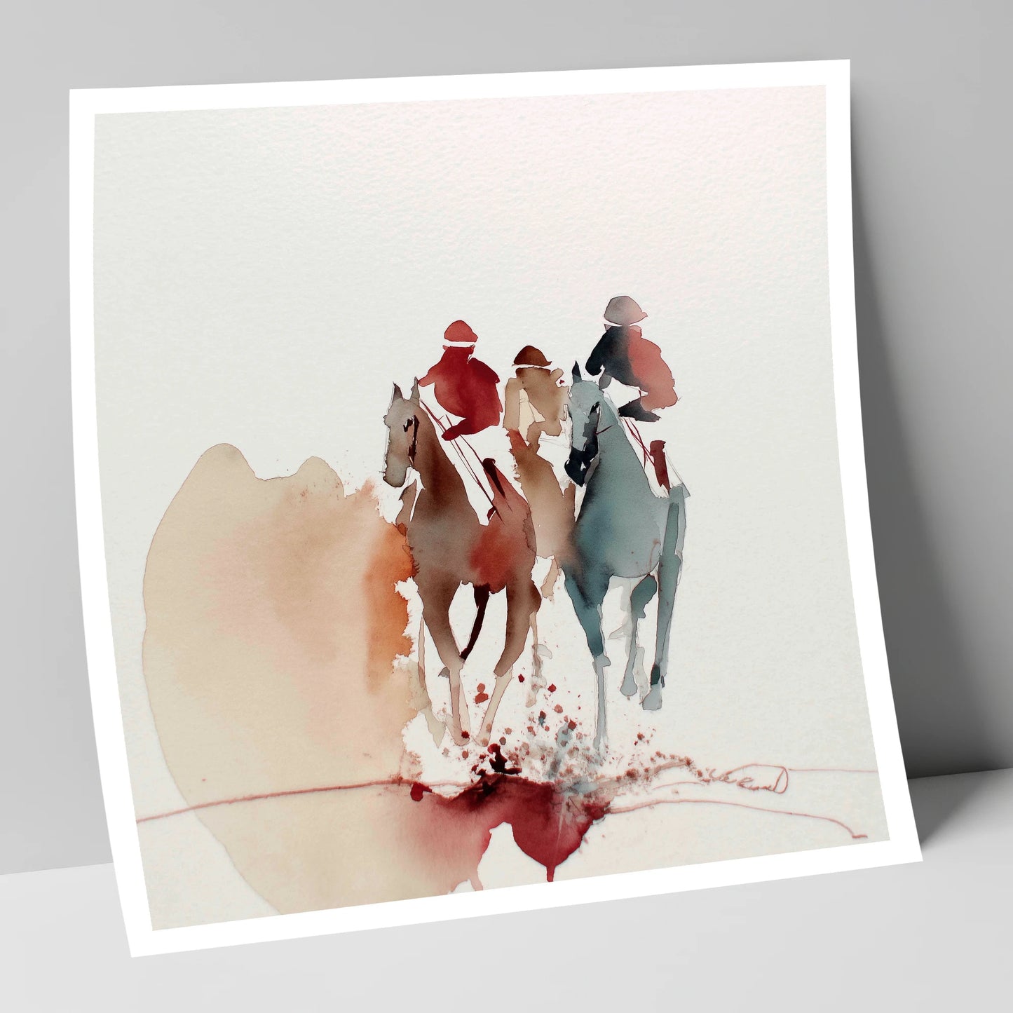 The Final Stretch racing horse art print