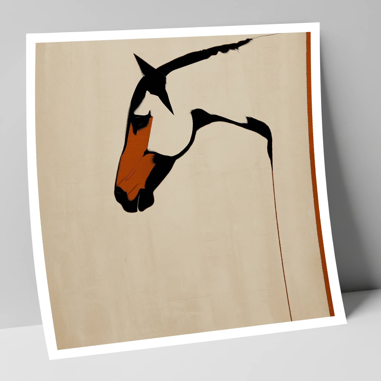 Minimalist Equine Profile horse breed art print
