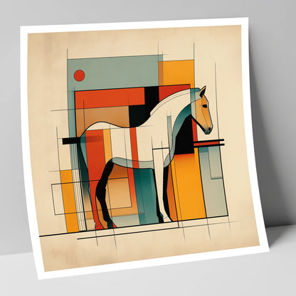 Modernist Equine Profile horse stable art print
