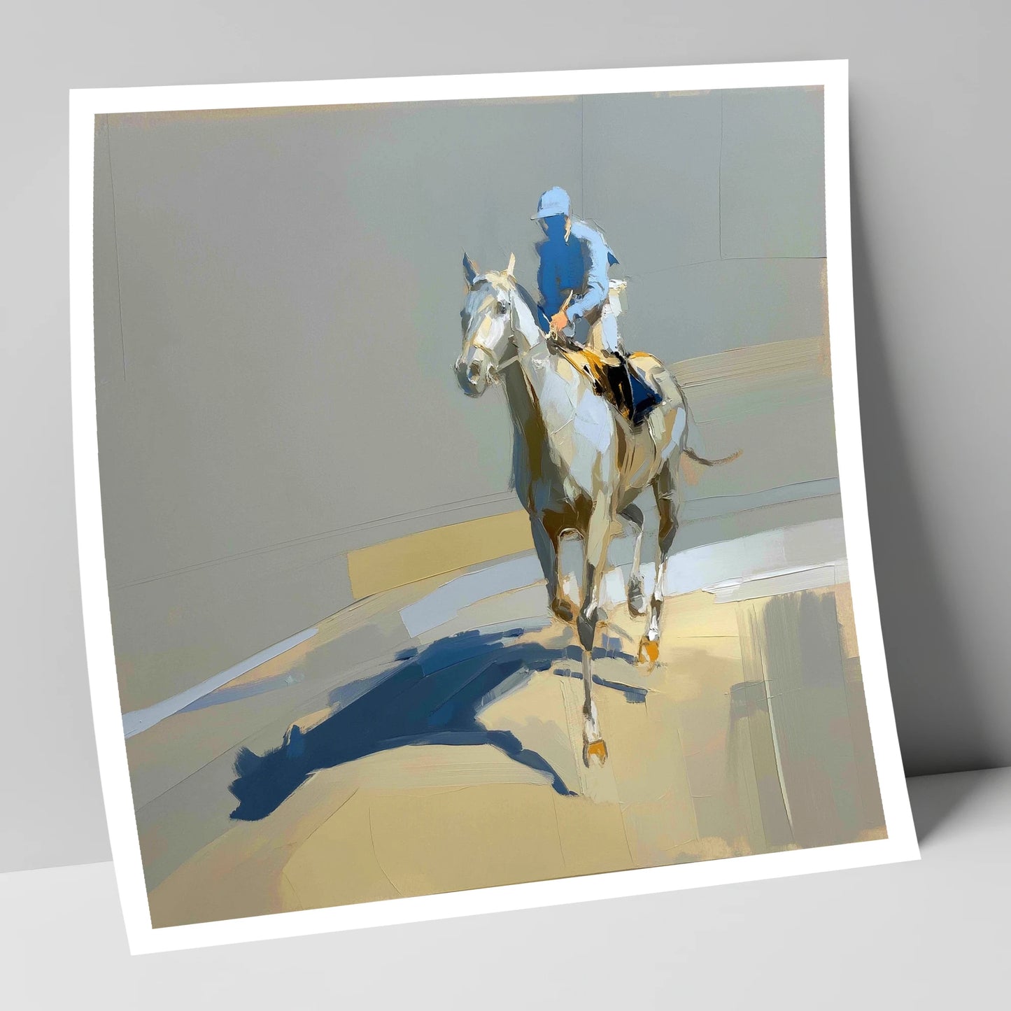 Shadows in the Paddock racing horse art print