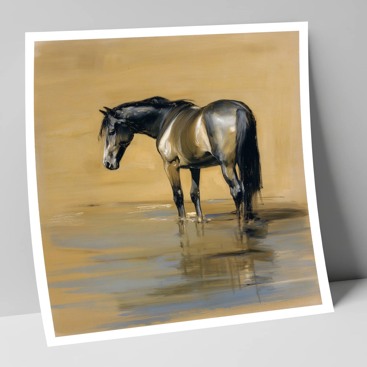 Reflection in Ochre horse portrait art print