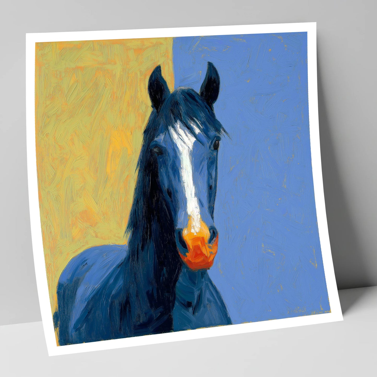 The Azure Blaze horse breed art print