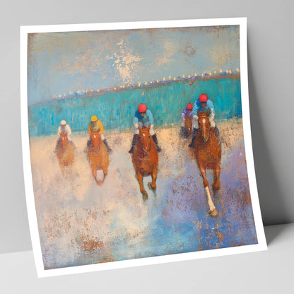 Towards the Wire racing horse art print