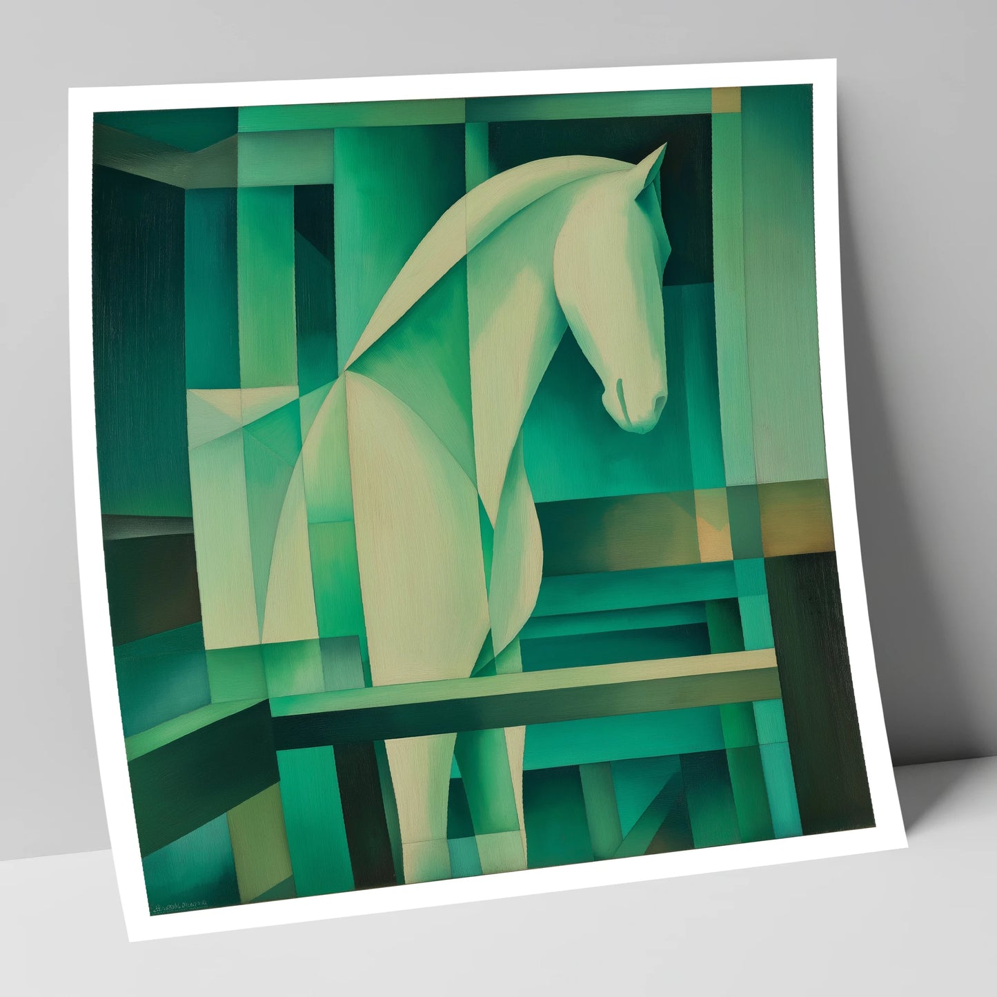 Verdant Rhythm horse stable art print
