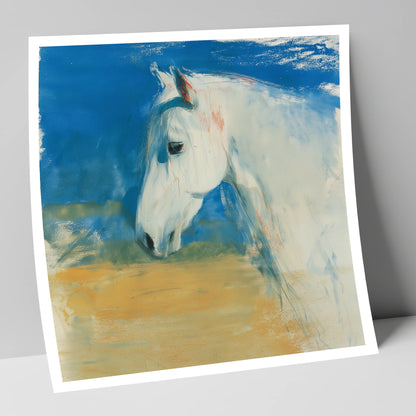 Cerulean Sky Grey horse breed art print