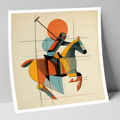 The Geometry of Polo polo horse art print