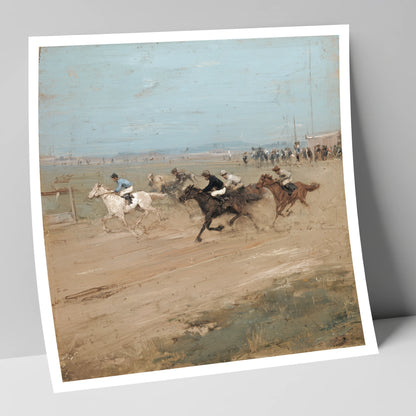 The Final Furlong racing horse art print