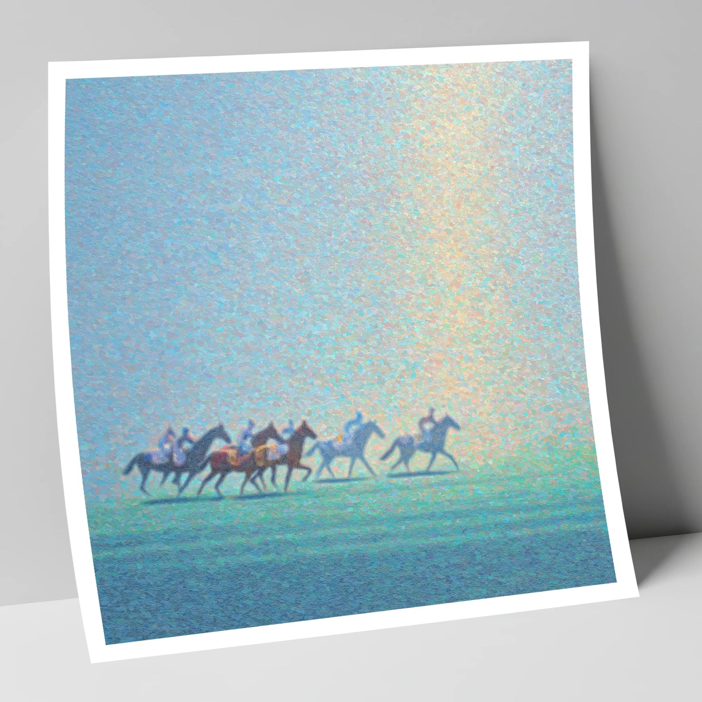 Ethereal Morning Gallop racing horse art print