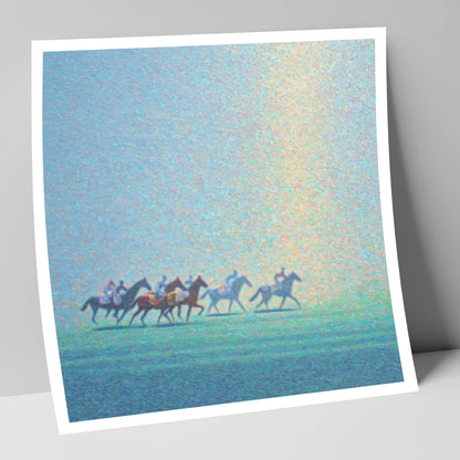Ethereal Morning Gallop racing horse art print